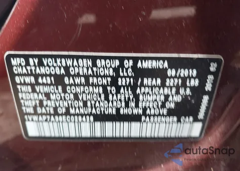 2014 Volkswagen Passat 2.5L S из США, поврежденный, VIN 1VWAP7A36EC029426